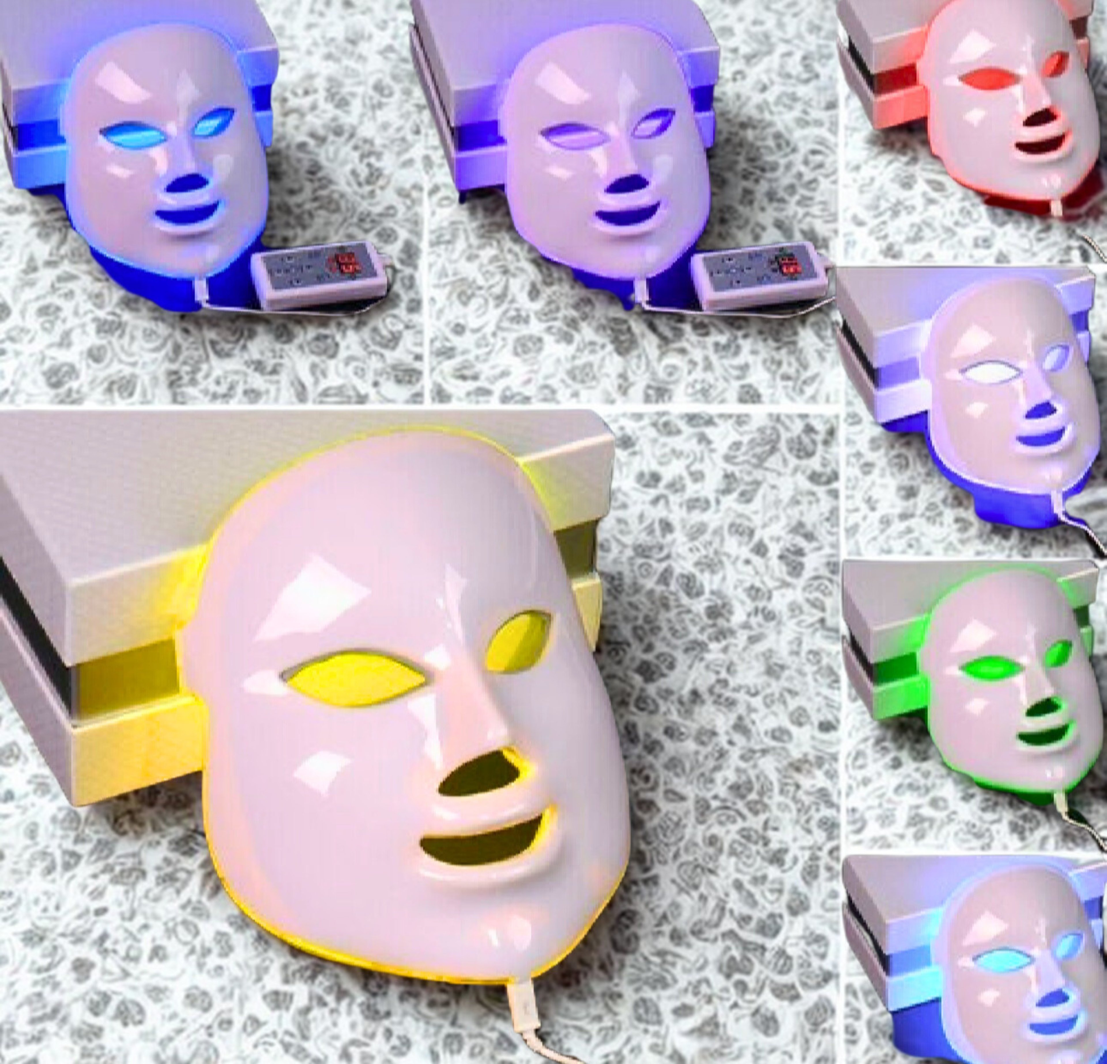 7 Colors Lights LED Photon PDT Facial Mask Face Skin Care Rejuvenation